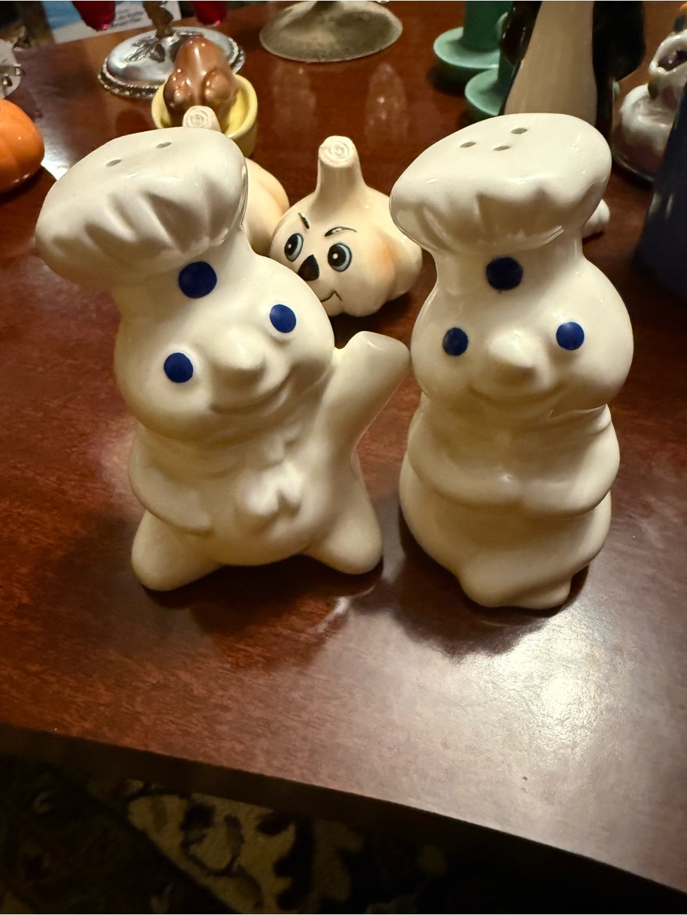 Pillsbury Doughboy Ceramic Salt and Pepper Shakers - 1997